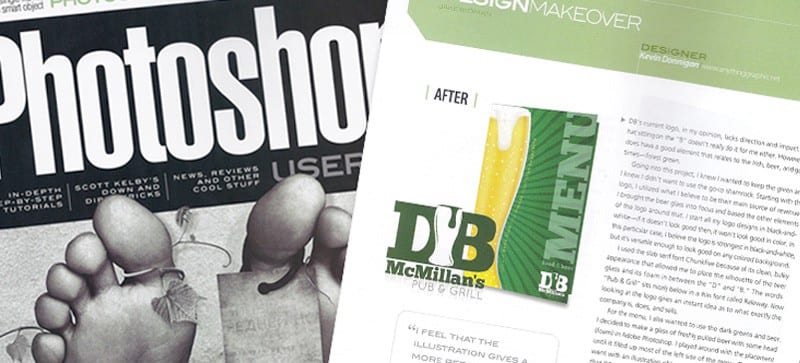 Logo Design - Photoshop User Magazine, Design Makeover March 2011 - DB McMillan's Pub & Grill