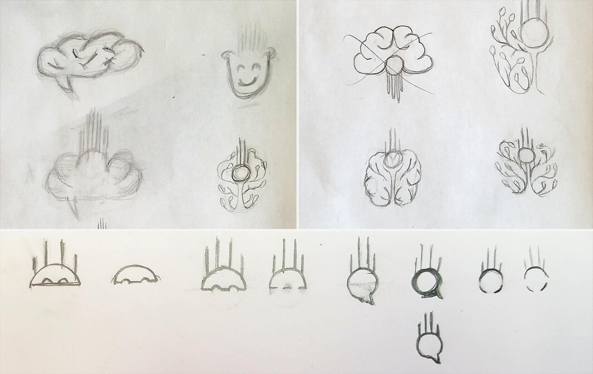Great Minds of New Mexico Logo Sketches